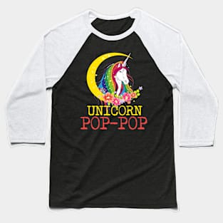 Unicorn Pop-Pop Baseball T-Shirt